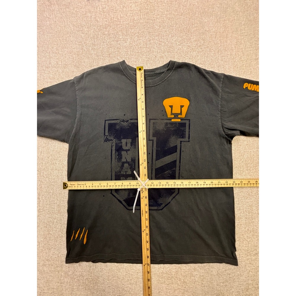 Pumas UNAM Club Universidad Mens XL Gray Graphic T-Shirt Soccer Liga MX Gapac - Picture 6 of 8